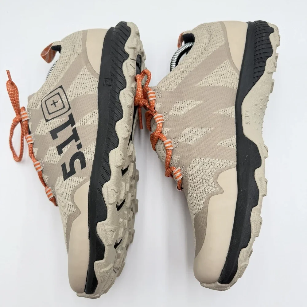 5.11 Tactical A/T Trainer Shoes Mens 9.5 Dune Tan Low Top Training Sneakers